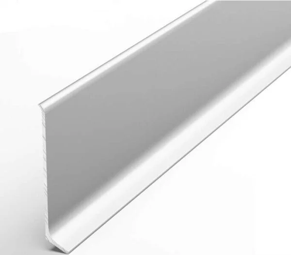 Алюминиевый плинтус Bonkeel ПЛ60 501л Серебро Люкс (58,5х11,2х2500мм) в Кургане