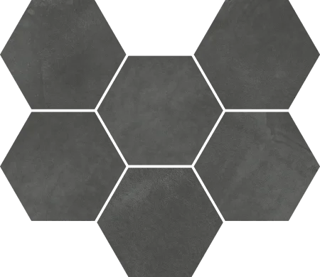 Керамогранит Italon Континуум Петрол Мозаика Гексагон (Натуральная 25х29) в Кургане