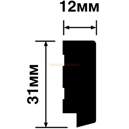 Финишный молдинг LF124B W36 левый декорированный (31х12х2700мм) в Кургане