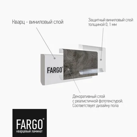 Кварцевый плинтус Fargo 68W963 Дуб Верона 80х11х2200 мм в Кургане