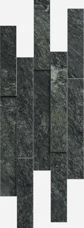 Керамогранит Italon Скайфолл Неро Брик 3D (Патинированная, 28х78) в Кургане