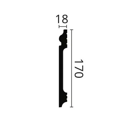 Плинтус NMC Wallstyl FL17 (170х18х2000 мм) в Кургане