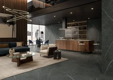 Керамогранит Italon Метрополис Империал Блэк 120х278 (Натуральная и Реттифицированная) в Кургане