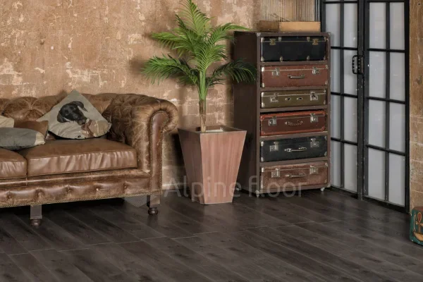 Кварц-виниловая плитка Alpine Floor Premium XL Дуб Торфяной ЕСО 7-11, 8 мм. 43 класс в Кургане