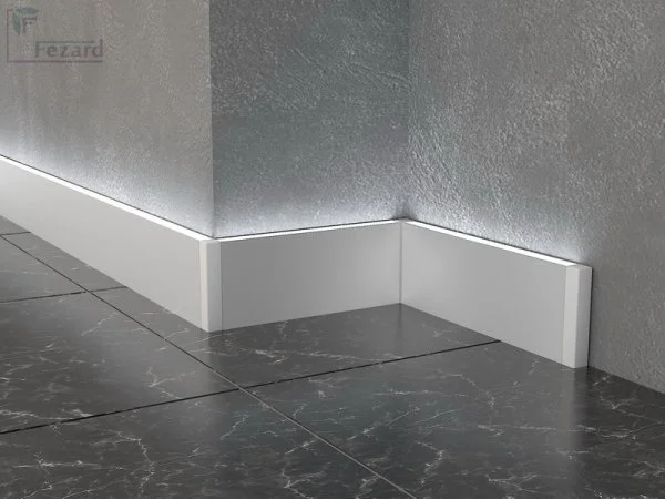 Алюминиевый плинтус Fezard Кабельный ALP-G80-LA Алюминий 80*15*2500 мм в Кургане