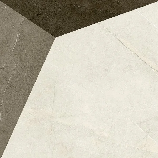 Керамогранит Coliseum Фьямма Уайт Вставка Фрэйм 60х60 (Натуральный и Реттифицированный) в Кургане