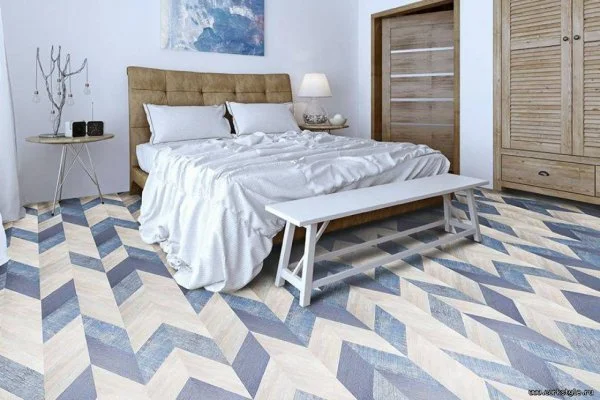Пробковое покрытие CorkStyle Chevron Blue (1235*305*6 мм) HC в Кургане