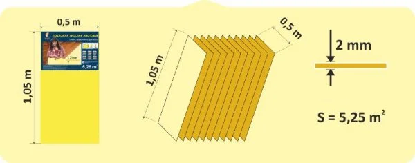 Солид листовая желтая 2мм размер уп