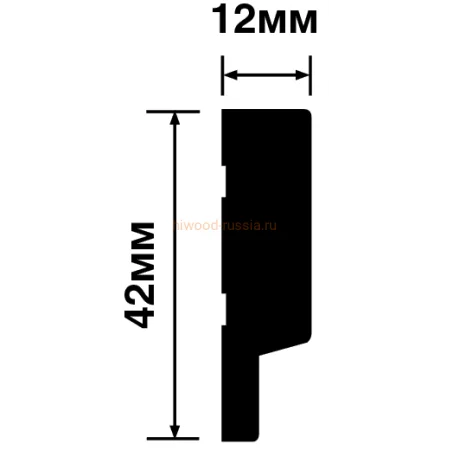 Финишный молдинг LF124A W36 правый декорированный (42х12х2700мм) в Кургане