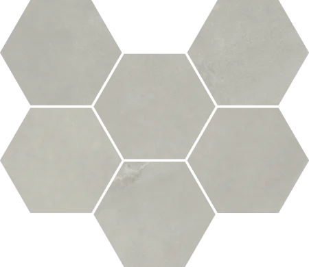 Керамогранит Italon Континуум Сильвер Мозаика Гексагон (Натуральная 25х29) в Кургане