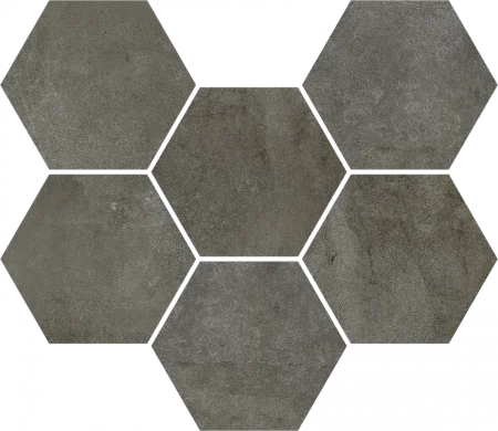 Керамогранит Coliseum Экспо Дарк Мозаика Гексагон (Натуральная, 25х29) в Кургане