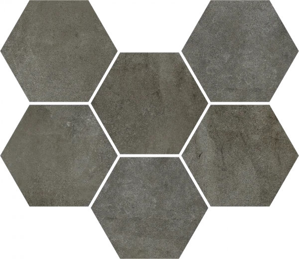 Керамогранит Coliseum Экспо Дарк Мозаика Гексагон (Натуральная, 25х29) в Кургане