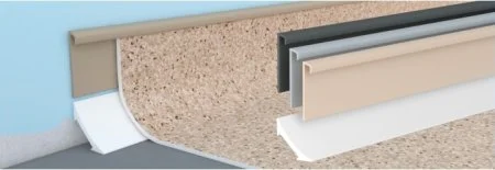 Коннелюрный плинтус Bonkeel Верхняя светло-серая часть (28х5х2200мм) в Кургане