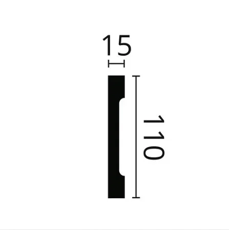 Плинтус NMC Wallstyl FD2S (110х15х2000 мм) в Кургане