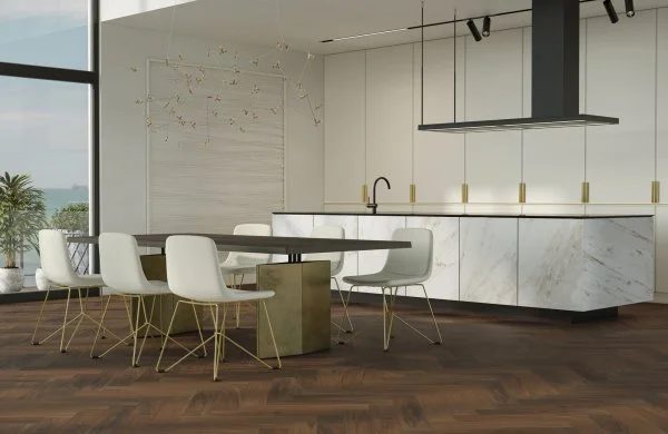 Паркетная доска Quartz Parquet Английская Ёлка Орех Американский 33-400-29 в Кургане