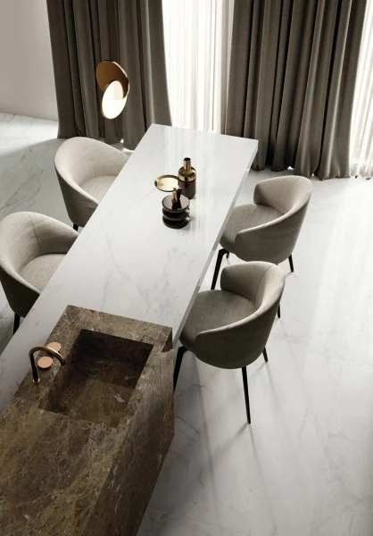 Керамогранит Italon Шарм Делюкс Бьянко Микеланджело 60х120 (Паттинированная и реттифицированная) в Кургане