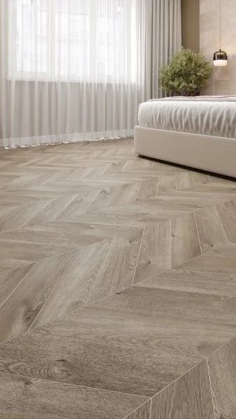 Кварц-виниловая плитка Alpine Floor Chevron Дуб Натур. Отбеленный ECO 20-3 (2,5 мм. 43 класс) в Кургане