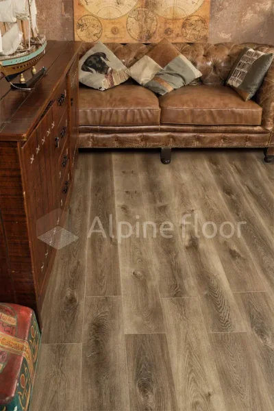 Кварц-виниловая плитка Alpine Floor Premium XL Дуб Коричневый ЕСО 7-9, 8 мм. 43 класс в Кургане