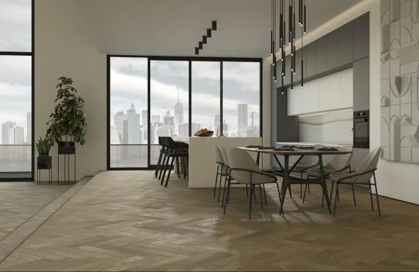 Паркетная доска Quartz Parquet Английская Ёлка Дуб Карельский 33-419 в Кургане