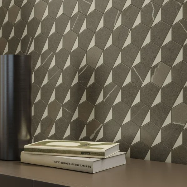 Керамогранит Italon Метрополис Мозаика Гексакон Ворм 25.4x31 (Натуральная) в Кургане